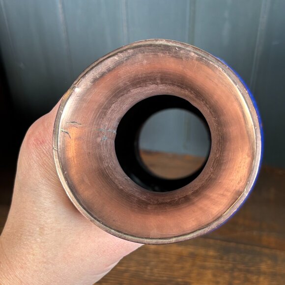 Large Vintage Cloisonne Dragon Vase 10" Copper Enamel Asian Decor Chinese Style - Picture 12 of 17